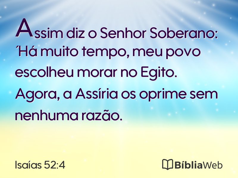 Isaías 52:4 em imagem para compartilhar