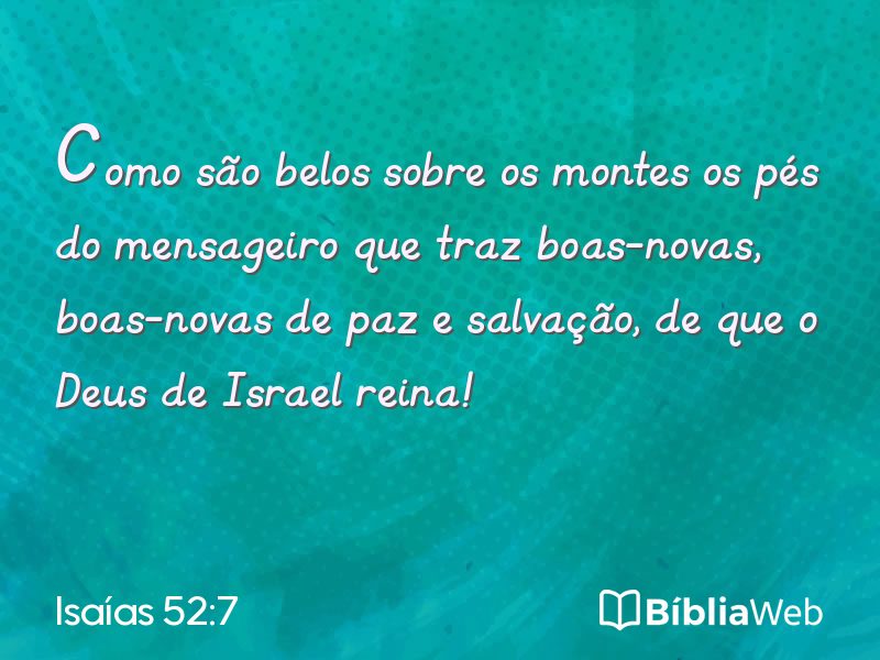 Isaías 52:7 em imagem para compartilhar
