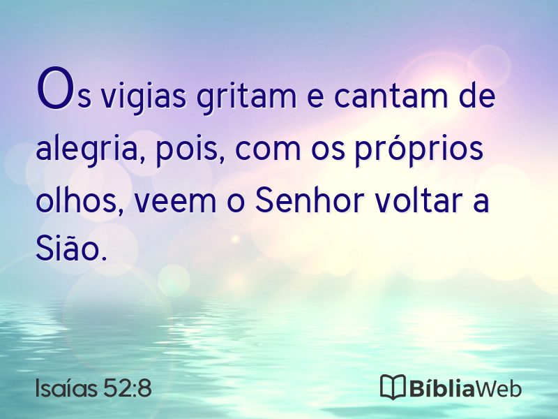 Isaías 52:8 em imagem para compartilhar