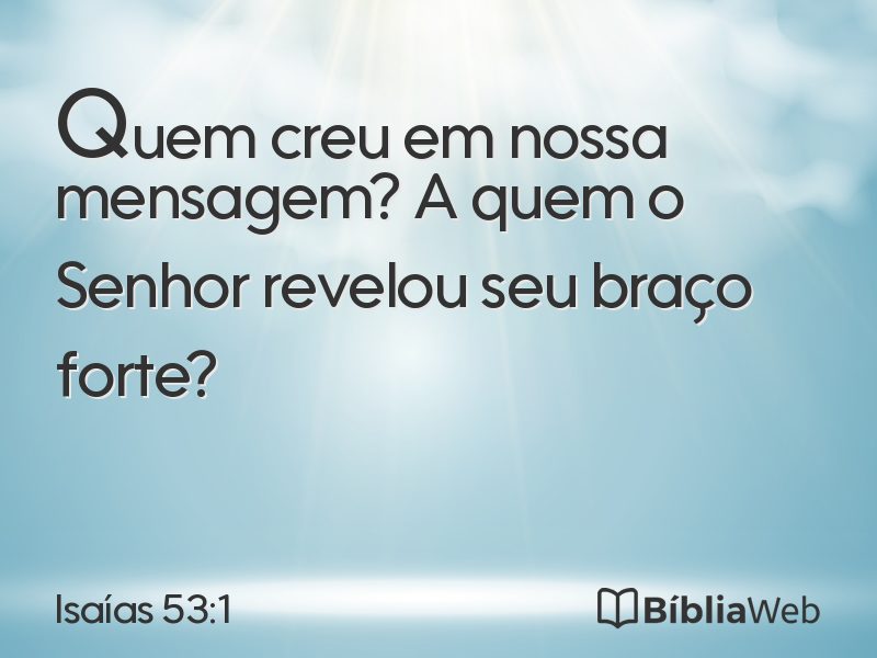 Isaías 53:1 em imagem para compartilhar