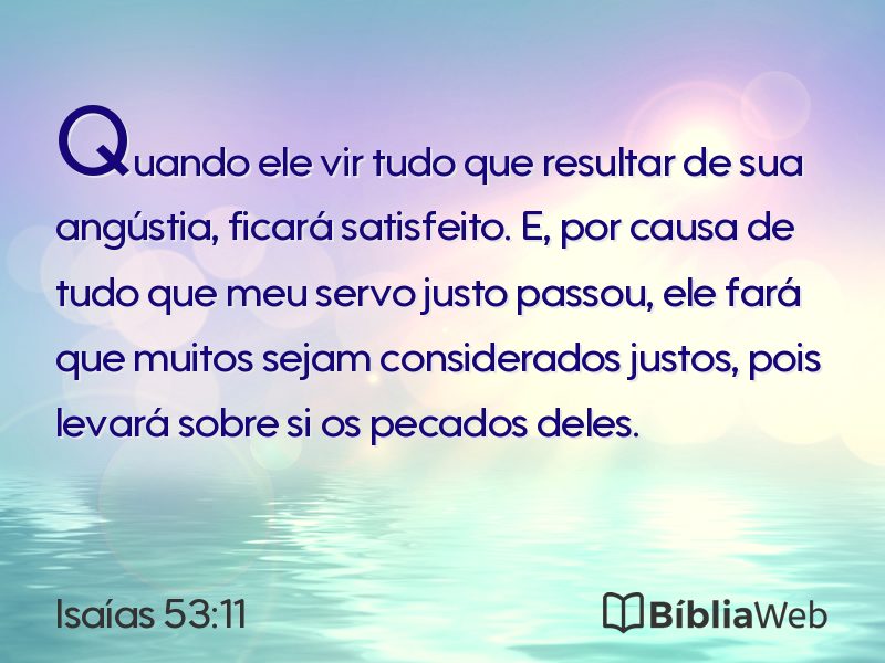 Isaías 53:11 em imagem para compartilhar