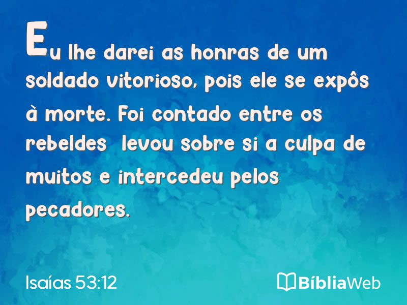 Isaías 53:12 em imagem para compartilhar