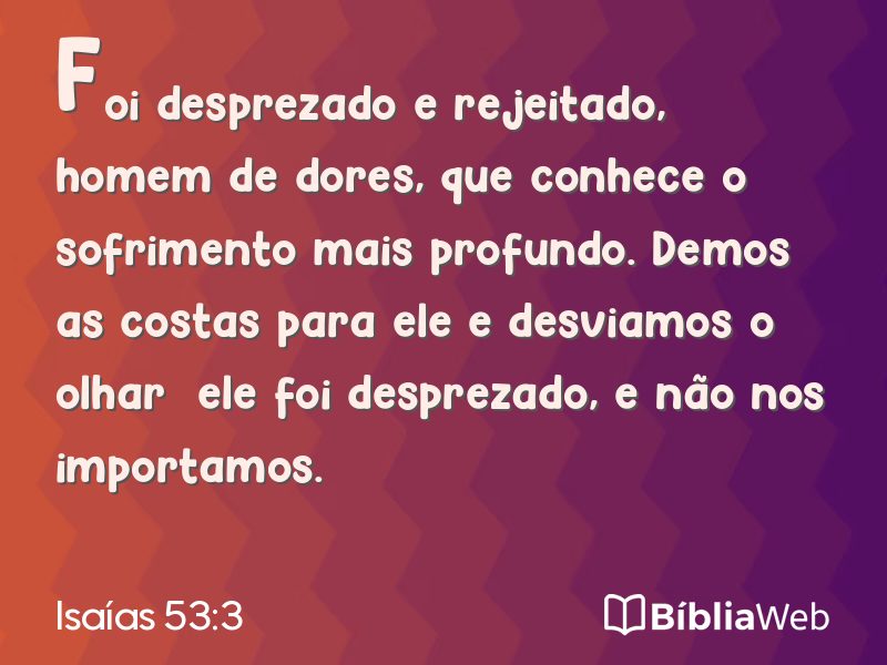 Isaías 53:3 em imagem para compartilhar