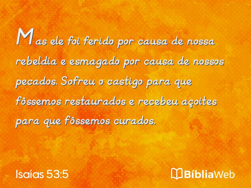 Isaías 53:5 em imagem para compartilhar