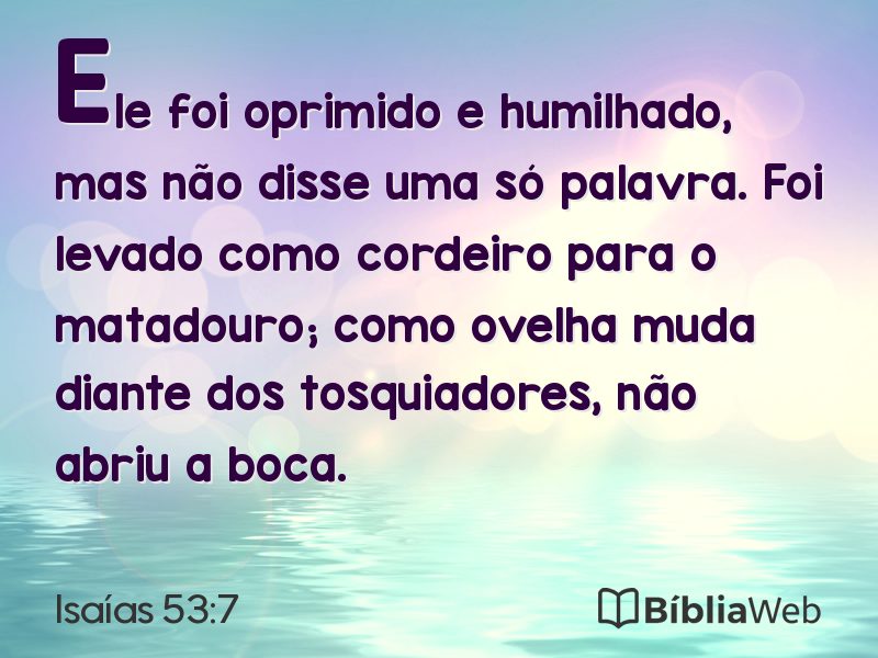 Isaías 53:7 em imagem para compartilhar