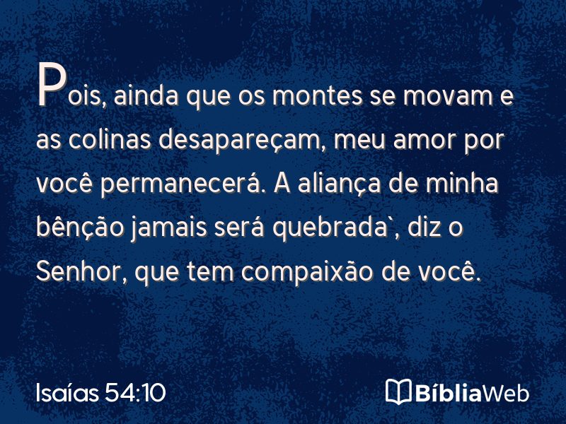 Isaías 54:10 em imagem para compartilhar