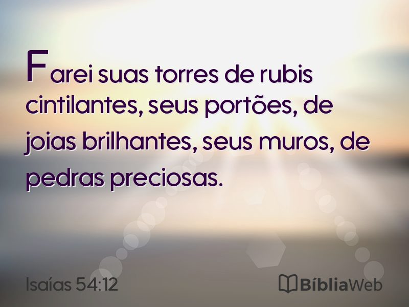 Isaías 54:12 em imagem para compartilhar