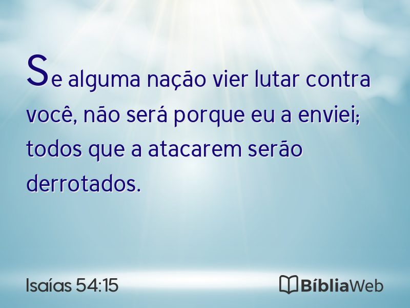 Isaías 54:15 em imagem para compartilhar