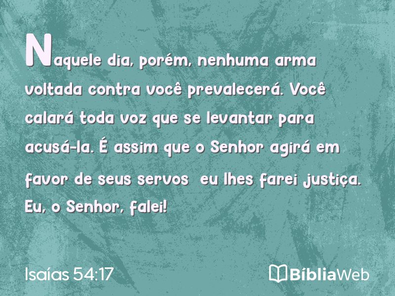 Isaías 54:17 em imagem para compartilhar