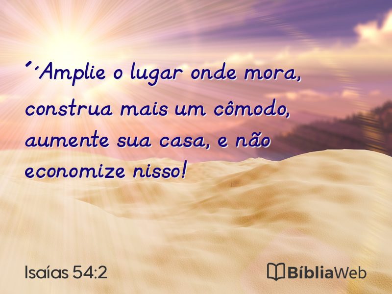 Isaías 54:2 em imagem para compartilhar