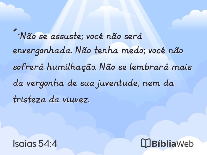 Isaías 54:4 em imagem para compartilhar