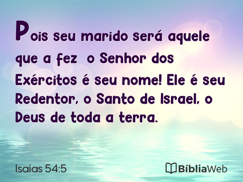 Isaías 54:5 em imagem para compartilhar