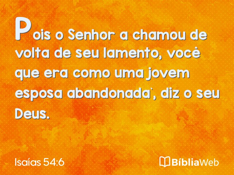 Isaías 54:6 em imagem para compartilhar