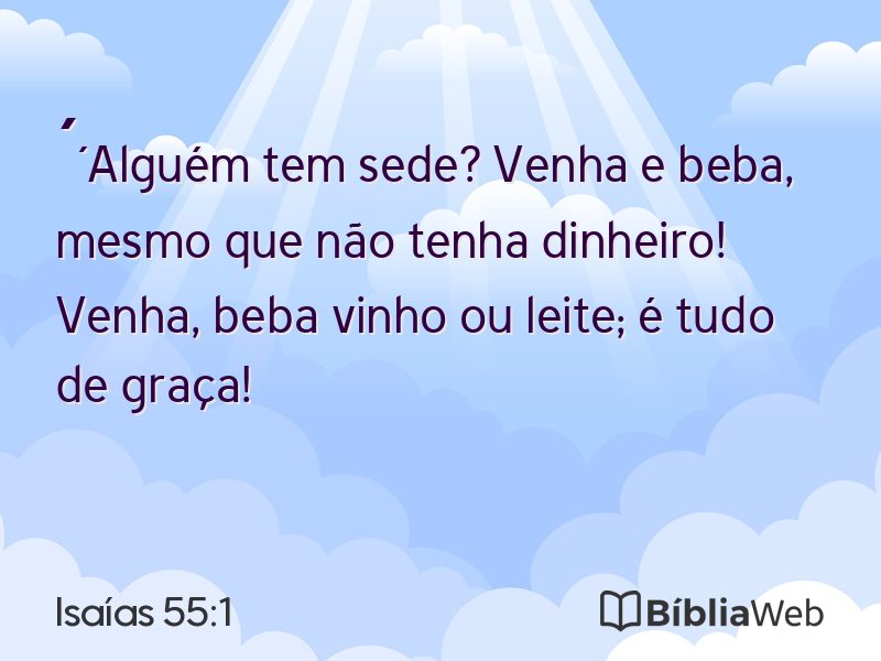 Isaías 55:1 em imagem para compartilhar