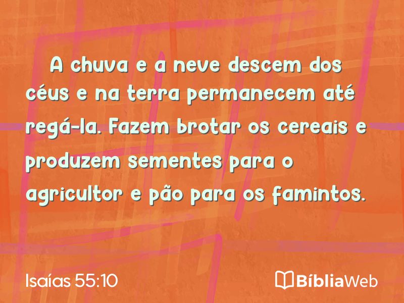 Isaías 55:10 em imagem para compartilhar