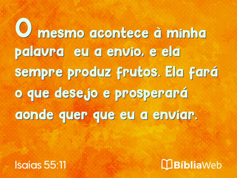Isaías 55:11 em imagem para compartilhar