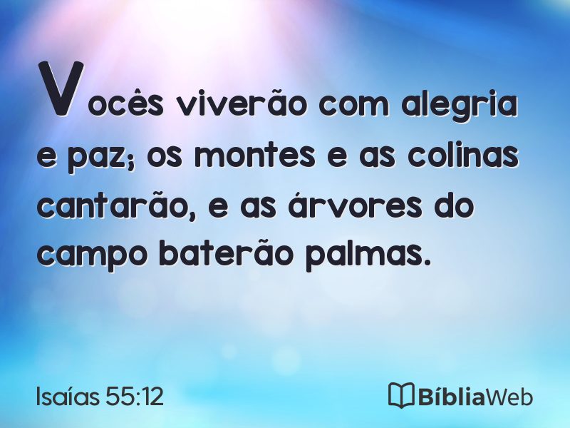 Isaías 55:12 em imagem para compartilhar