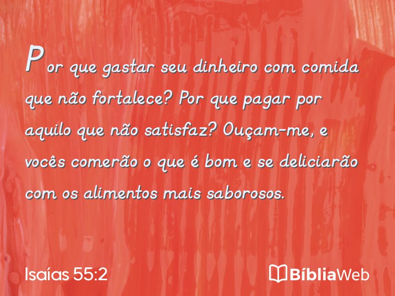 Isaías 55:2 em imagem para compartilhar