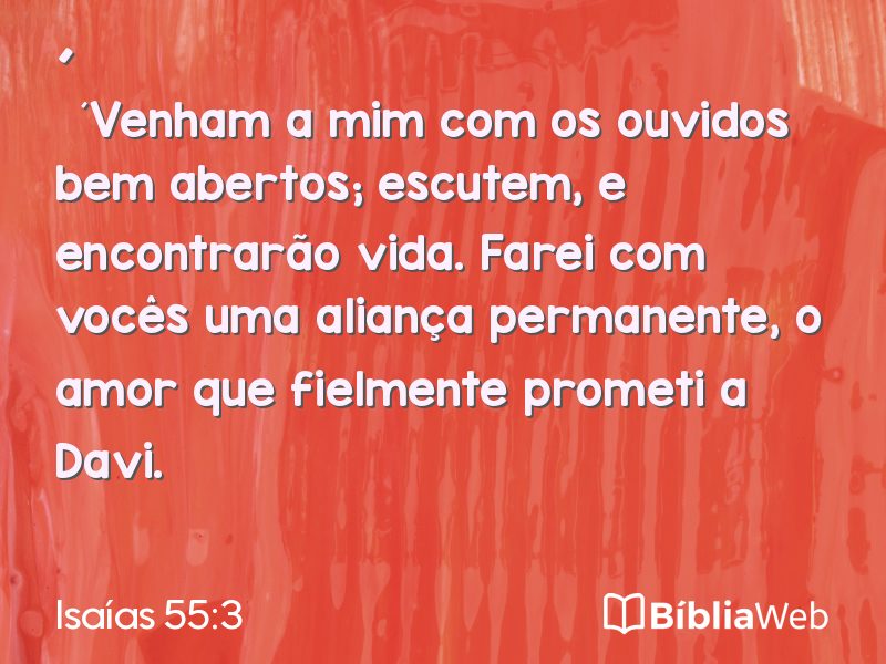 Isaías 55:3 em imagem para compartilhar