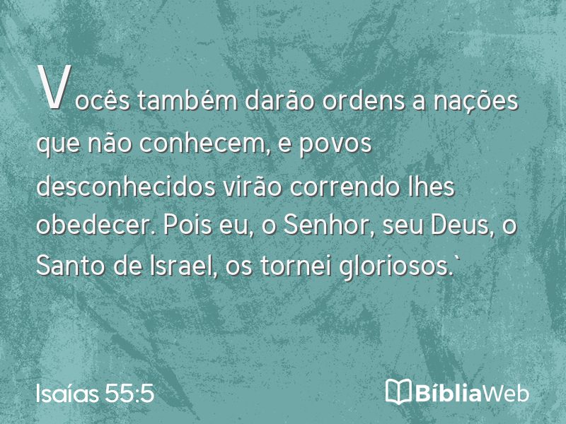Isaías 55:5 em imagem para compartilhar