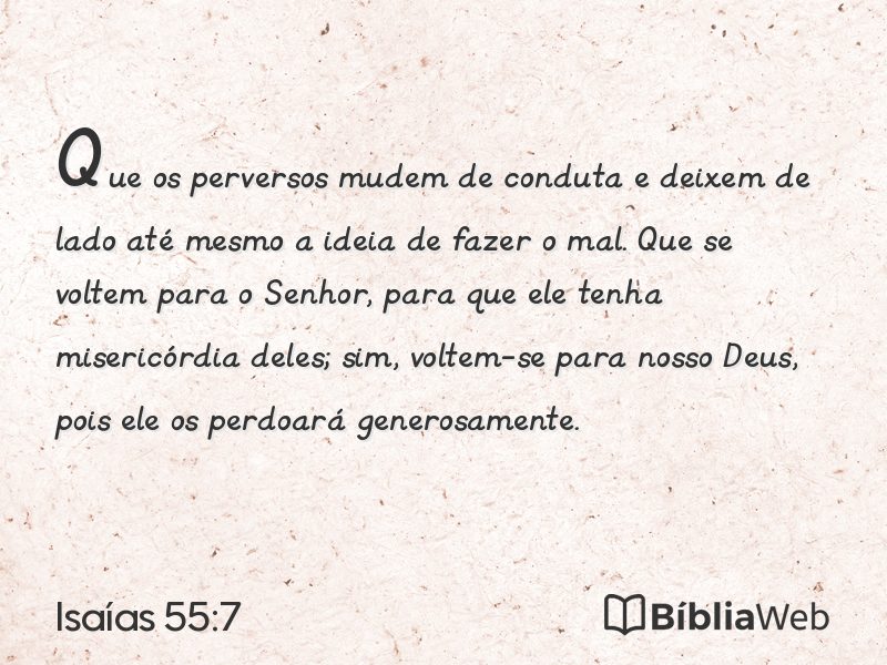 Isaías 55:7 em imagem para compartilhar