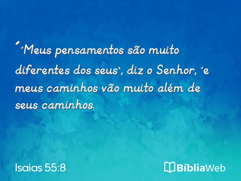 Isaías 55:8 em imagem para compartilhar