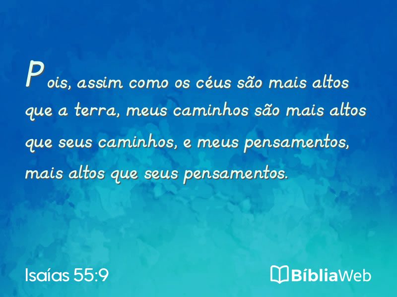 Isaías 55:9 em imagem para compartilhar