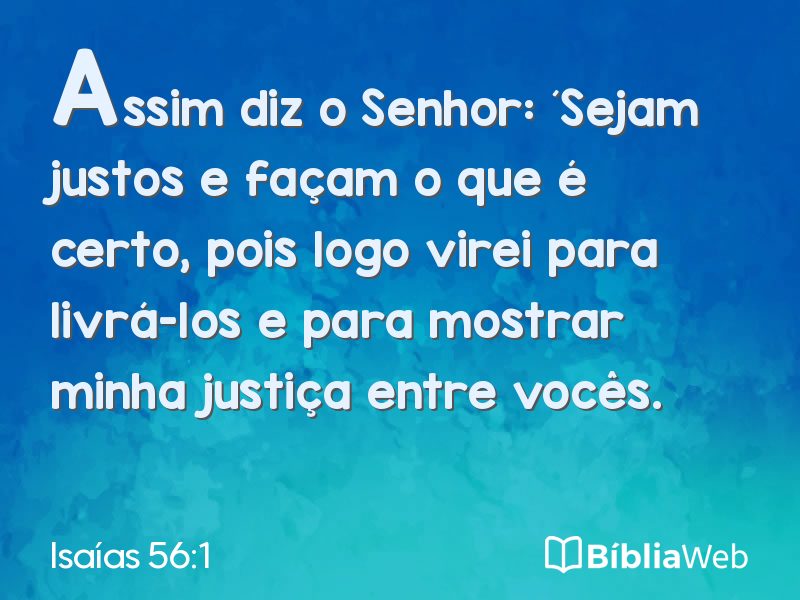 Isaías 56:1 em imagem para compartilhar