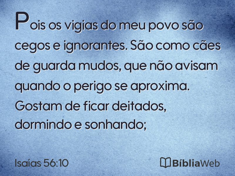 Isaías 56:10 em imagem para compartilhar