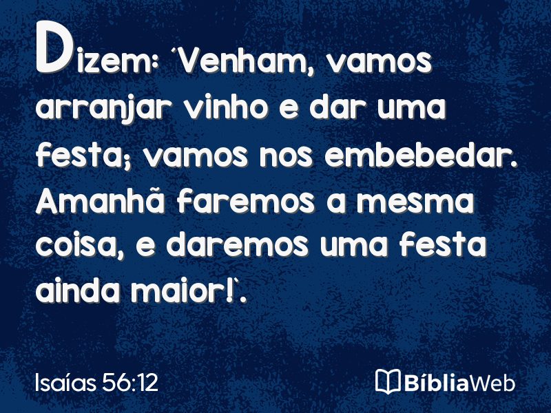 Isaías 56:12 em imagem para compartilhar