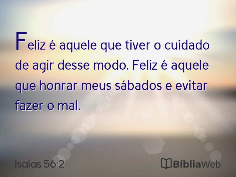 Isaías 56:2 em imagem para compartilhar