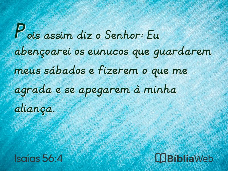 Isaías 56:4 em imagem para compartilhar