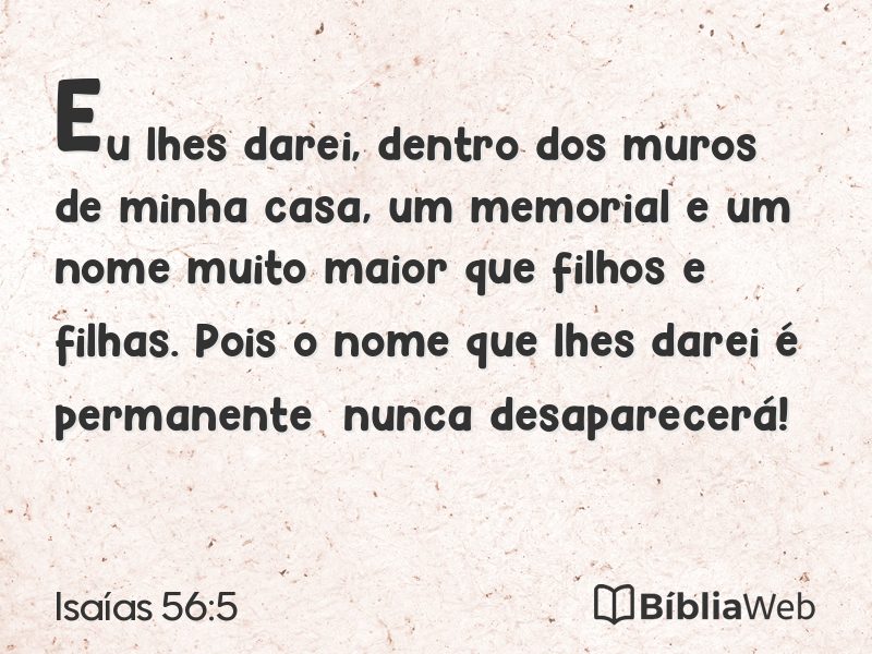 Isaías 56:5 em imagem para compartilhar