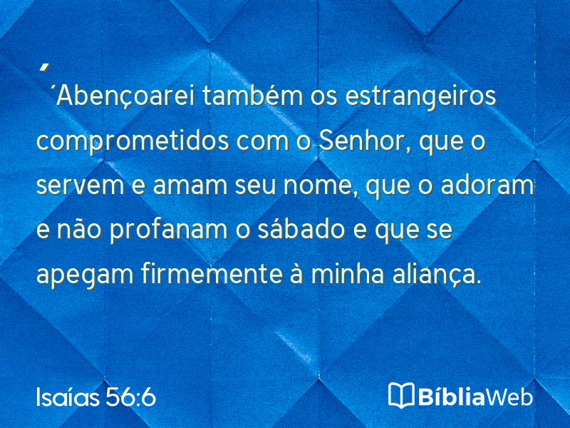 Isaías 56:6 em imagem para compartilhar