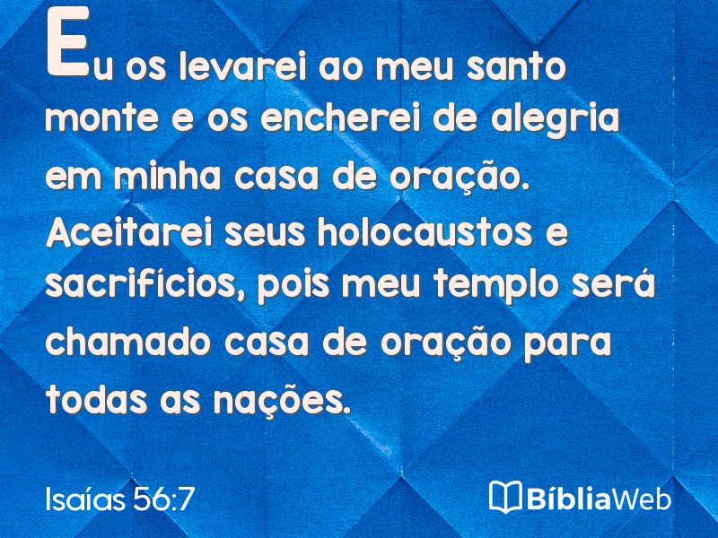 Isaías 56:7 em imagem para compartilhar