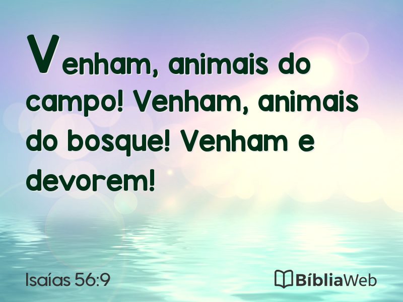 Isaías 56:9 em imagem para compartilhar