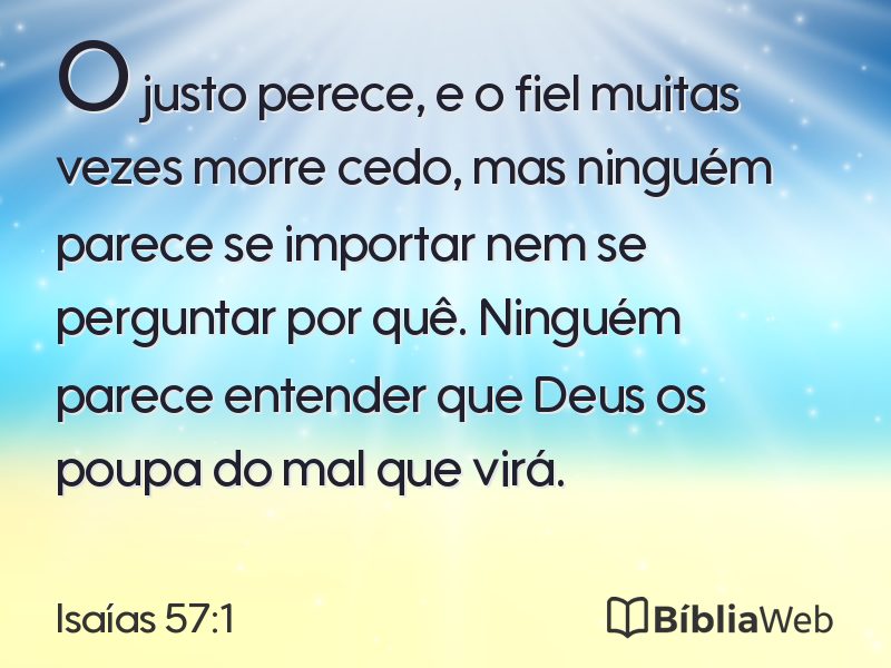 Isaías 57:1 em imagem para compartilhar