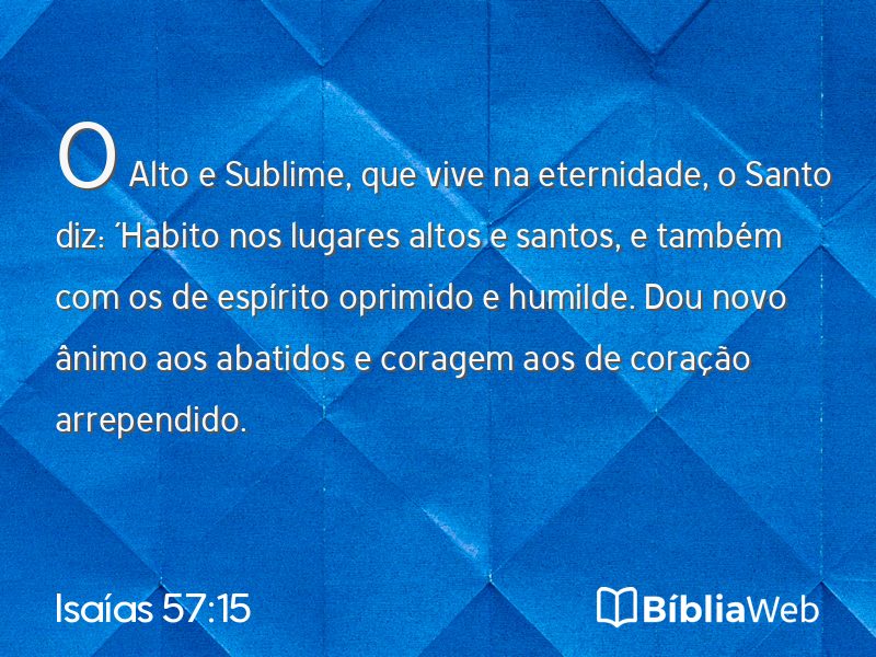 Isaías 57:15 em imagem para compartilhar