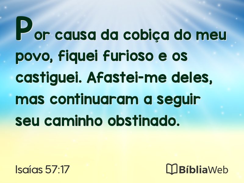Isaías 57:17 em imagem para compartilhar