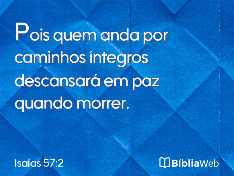Isaías 57:2 em imagem para compartilhar
