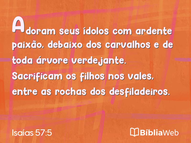 Isaías 57:5 em imagem para compartilhar