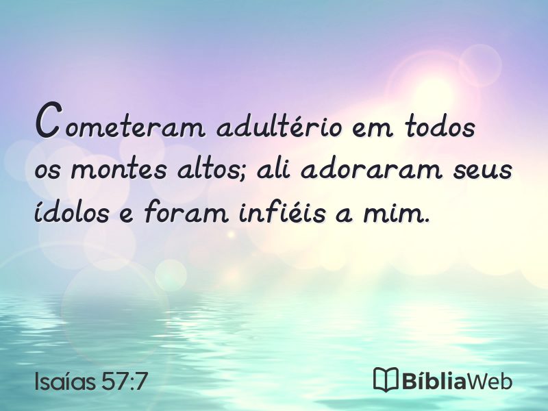 Isaías 57:7 em imagem para compartilhar