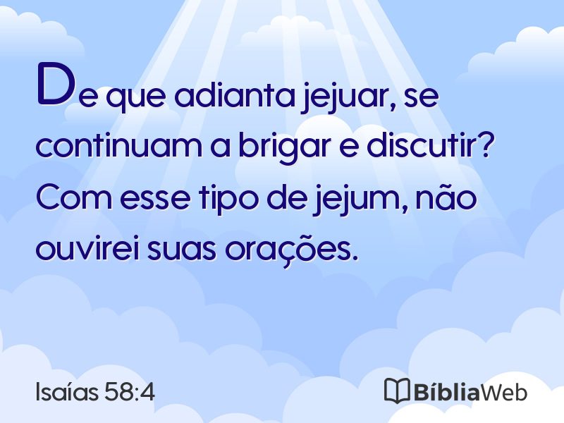 Isaías 58:4 em imagem para compartilhar
