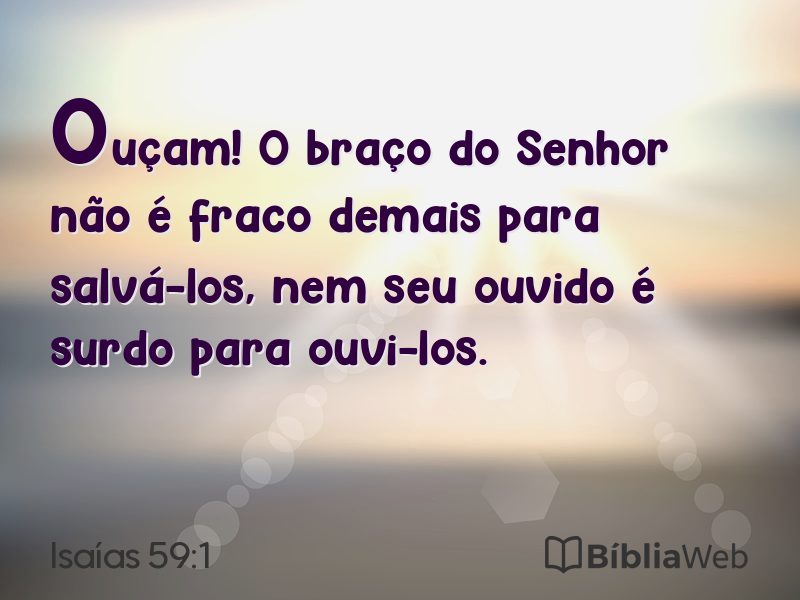 Isaías 59:1 em imagem para compartilhar