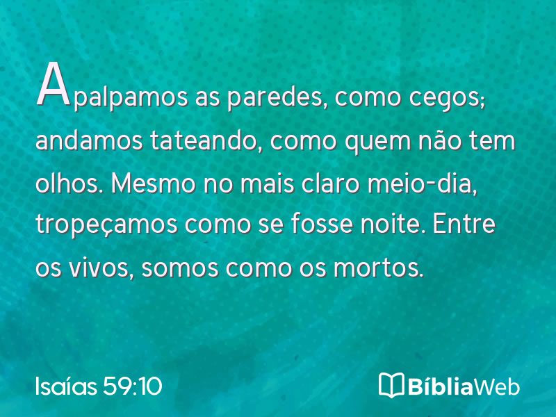 Isaías 59:10 em imagem para compartilhar