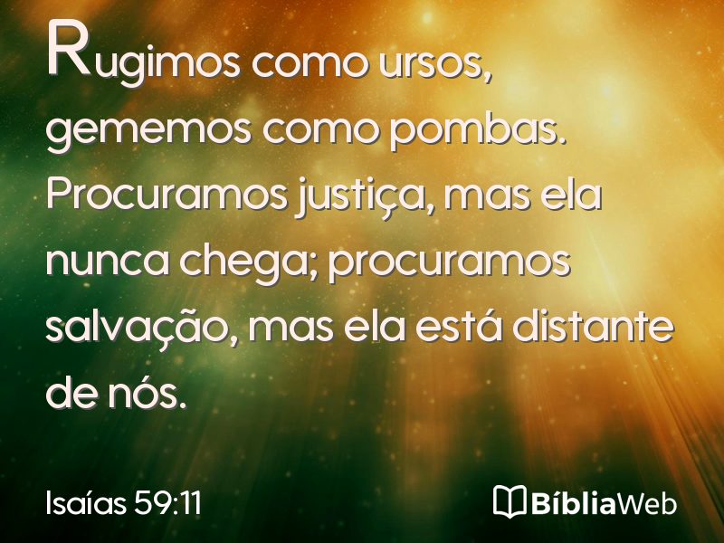Isaías 59:11 em imagem para compartilhar