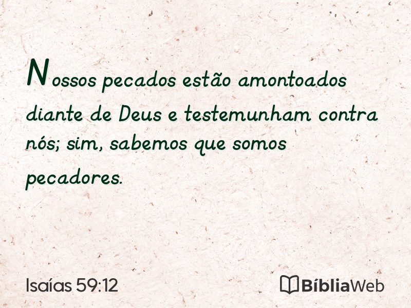 Isaías 59:12 em imagem para compartilhar