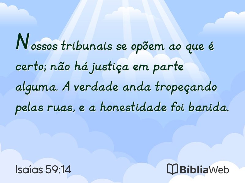 Isaías 59:14 em imagem para compartilhar
