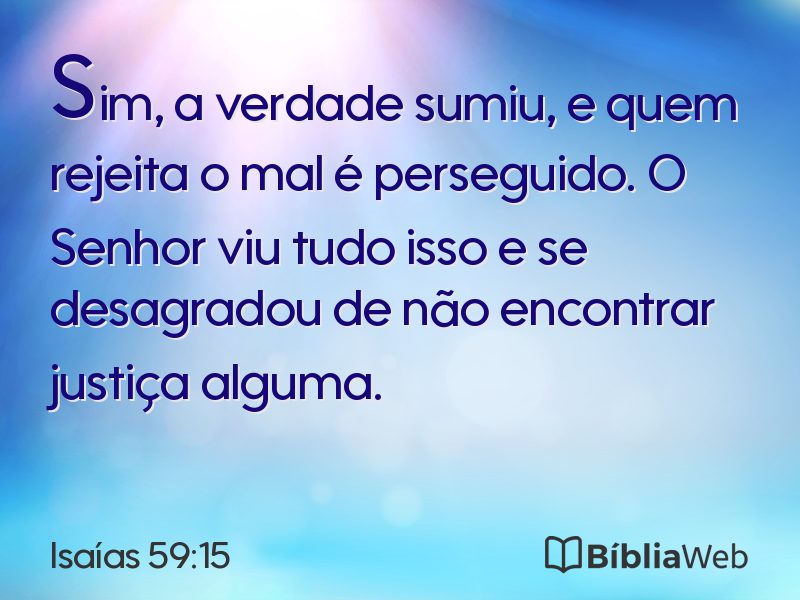 Isaías 59:15 em imagem para compartilhar