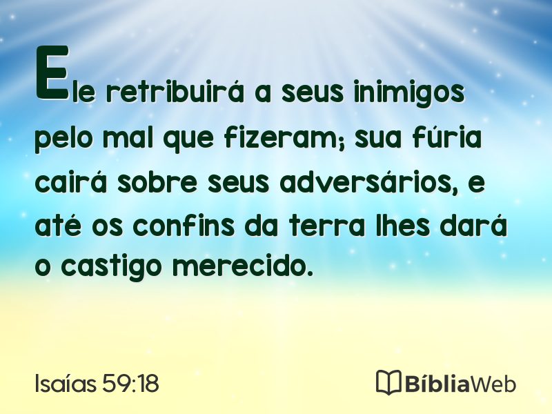 Isaías 59:18 em imagem para compartilhar